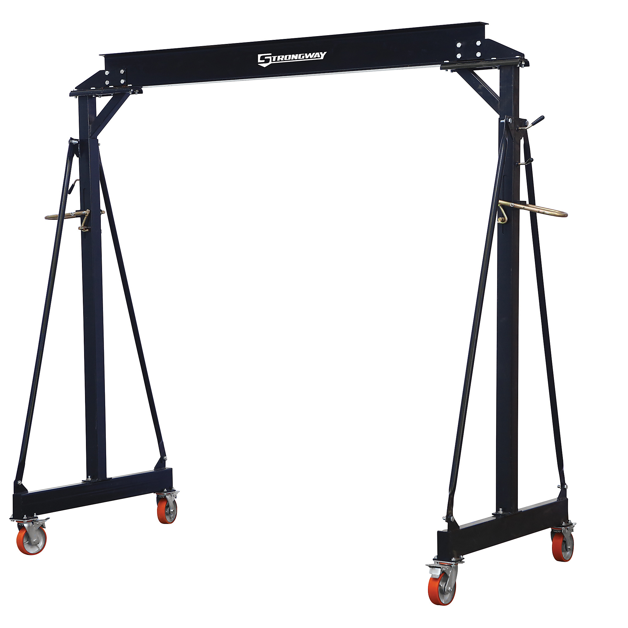 Strongway Adjustable Gantry Crane, 2000-Lb. Capacity, 7.45ft.–11.31ft. Lift